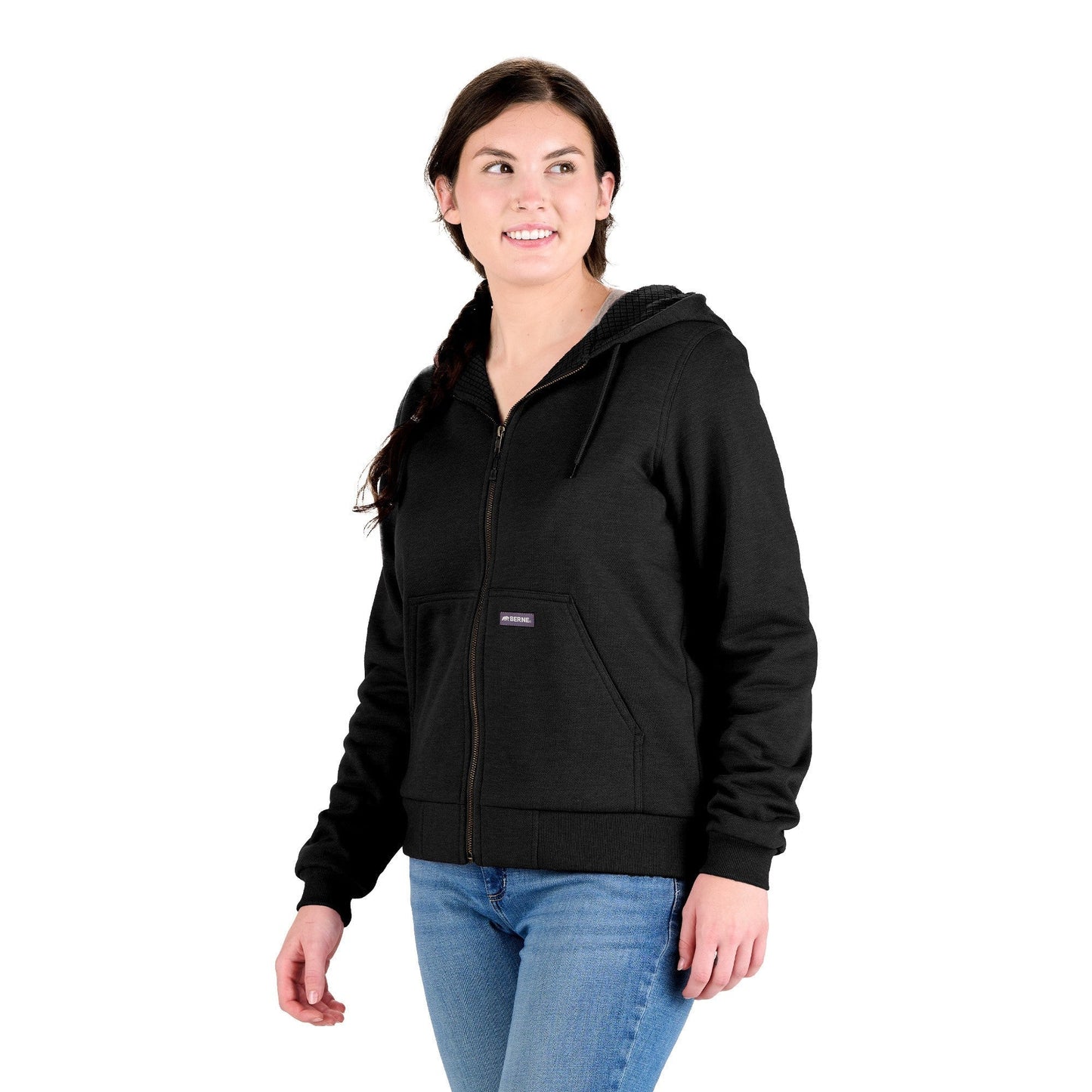 Women's Heritage Grid Fleece-Lined Full-Zip Hooded Sweatshirt
