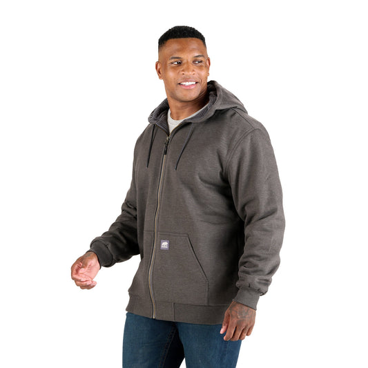 Heritage Grid Fleece-Lined Full-Zip Hooded Sweatshirt