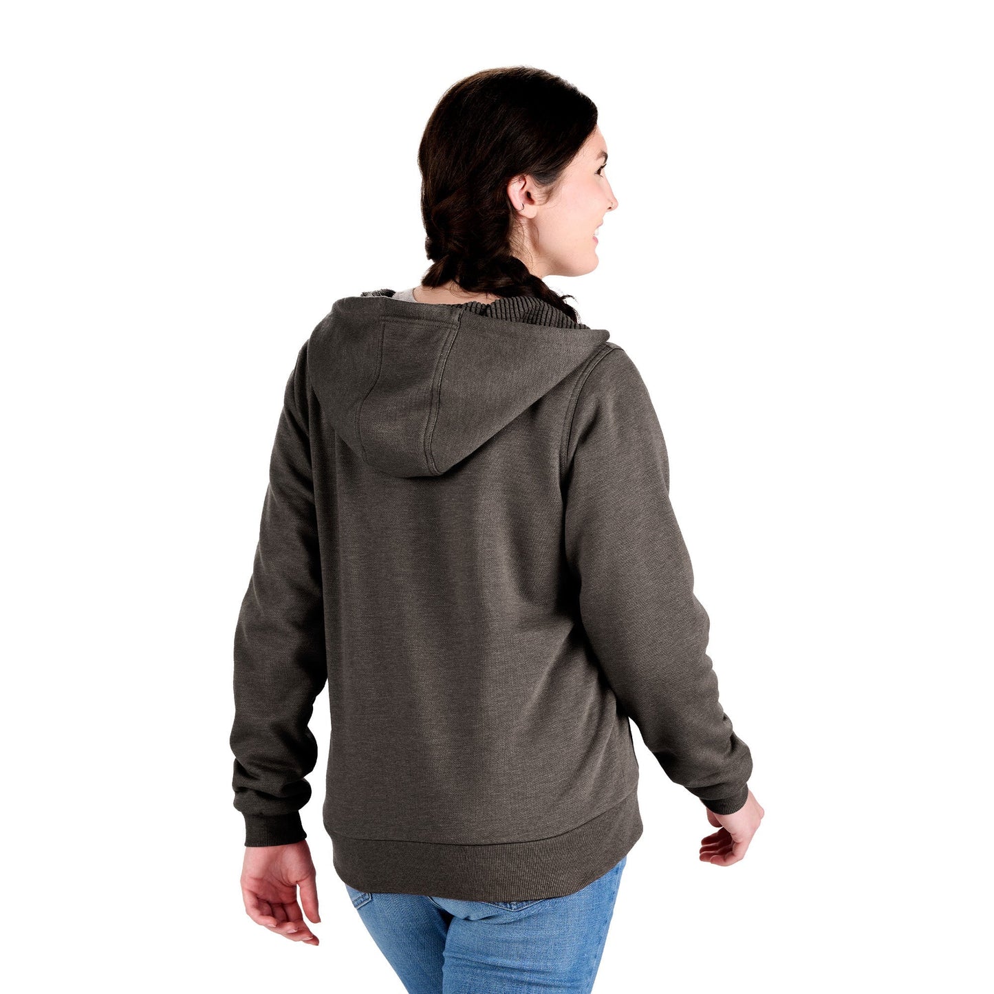 Women's Heritage Grid Fleece-Lined Full-Zip Hooded Sweatshirt