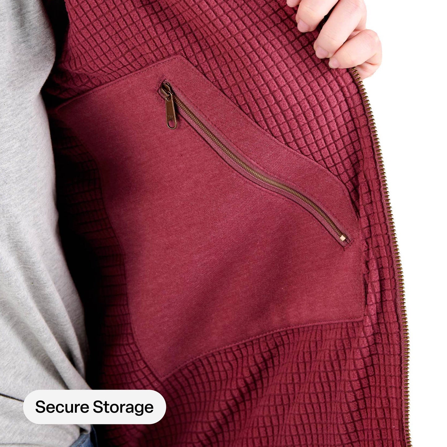 Women's Heritage Grid Fleece-Lined Full-Zip Hooded Sweatshirt