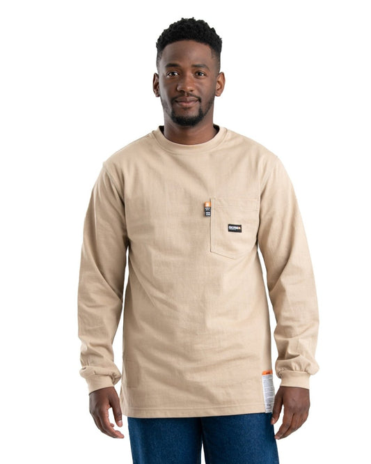 Flame Resistant Crew Neck Pocket T-Shirt - Berne Apparel