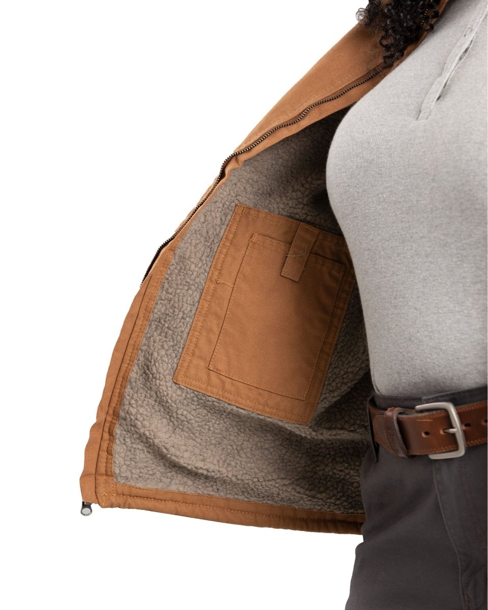 Women's Sherpa-Lined Softstone Duck Vest - Berne Apparel
