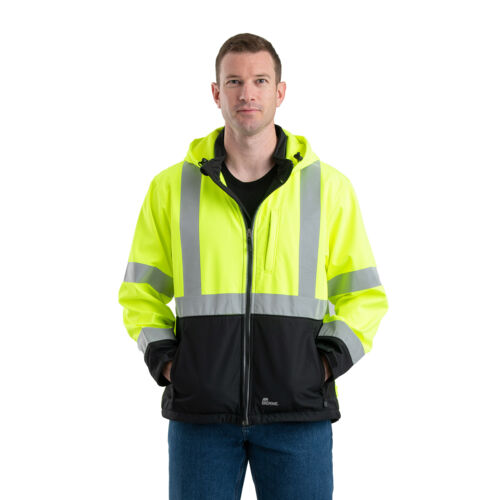 Mens Lined Hi-Vis Coat Thumbnail